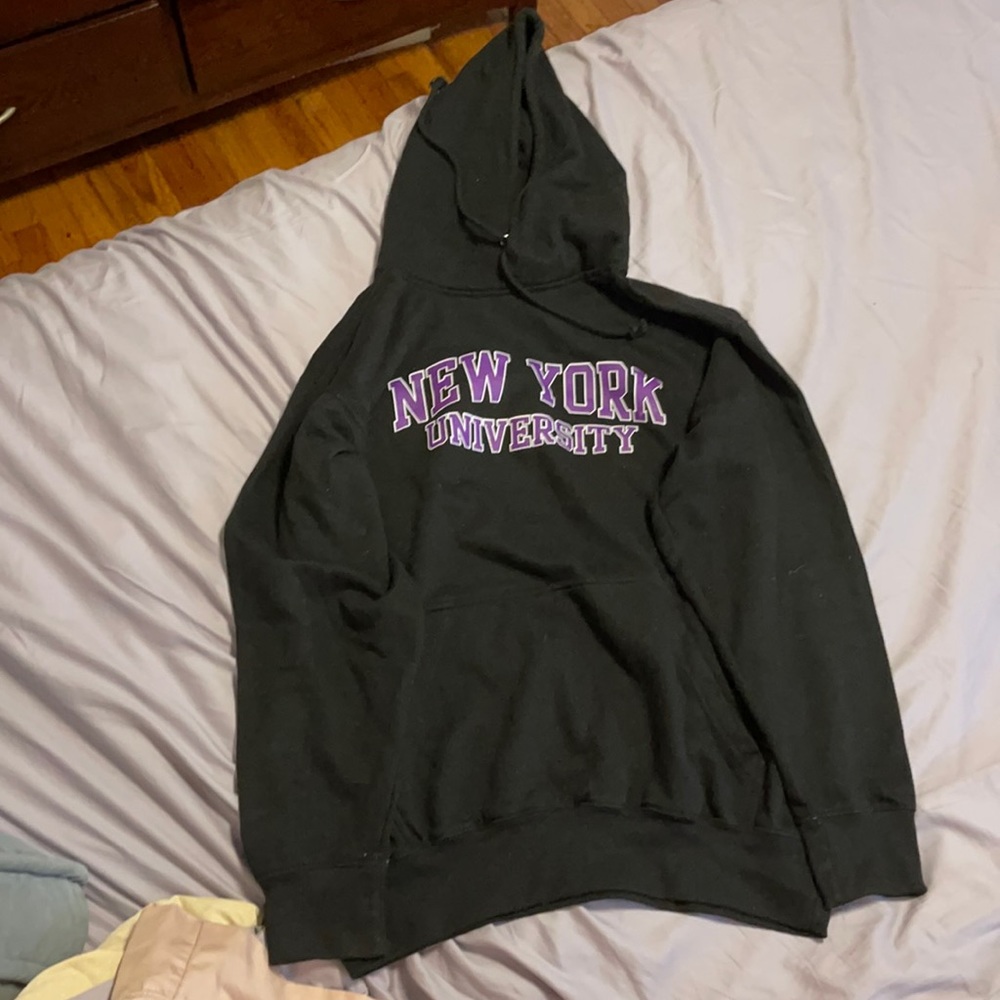 NYU Hooded Sweatshirt Sz M MV Sport